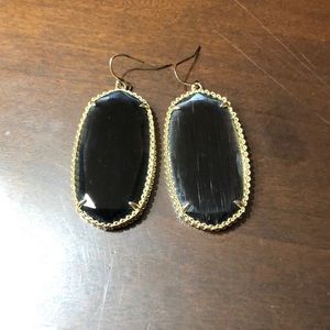 Kendra Scott Deily Earrings in Black Cats Eye
